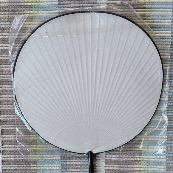 Asian Souvenir "Uchiwa" Leaf Fan With Ukiyo-e Reproduction Art by Sharaku NWT - Picture 11 of 12